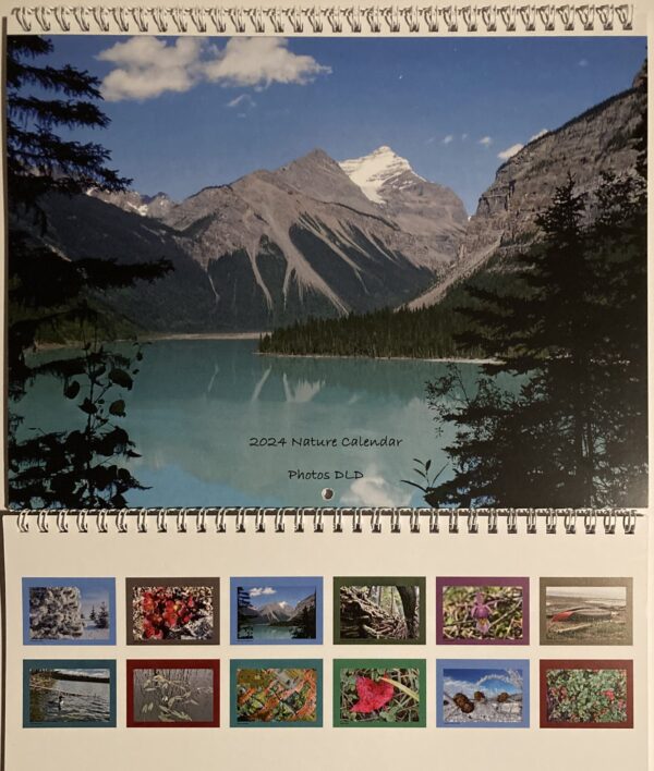 2024 Nature Calendar - wall format photos are 8,5 in by 11,0 in