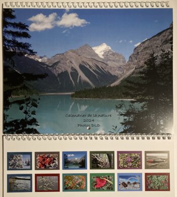 Calendrier de la nature 2024 - format mural photo 8,5 pouces x 11,0 pouces